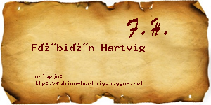Fábián Hartvig névjegykártya